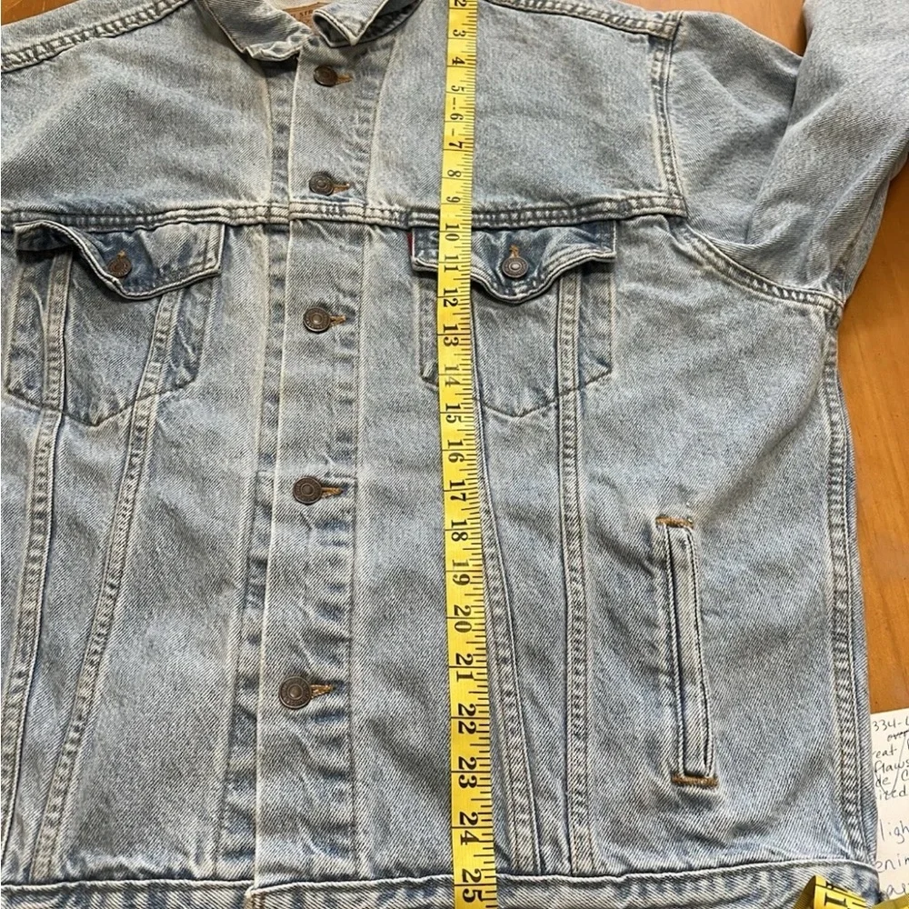 VTG Levi’s 70507-0334 USA Made Denim Trucker Jacket Large 26x26 303 Button Back - Picture 8 of 10